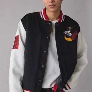 Get Mitchell & Ness NBA Houston Rockets Day Off Varsity Jacket