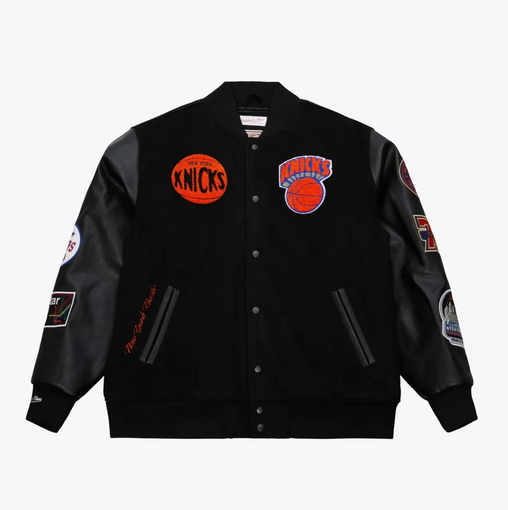 Get Mitchell & Ness New York Knicks Full-Snap Varsity Jackets
