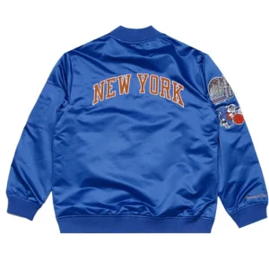 Get New York Knicks Lightweight Satin Bomber Jacket