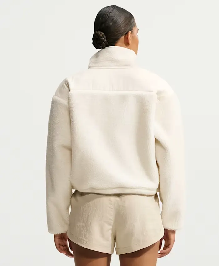Get Nike x SKIMS White Sherpa Women’s Cropped Jacket