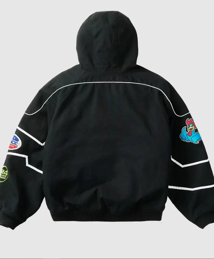 Get Palace Dascar Hooded Black Bomber Jacket