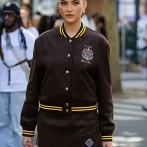 Get Paris Fashion Week Emilia Silberg Letterman Jacket