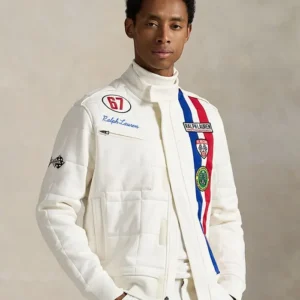 Get Polo Ralph Lauren White Racing Jacket