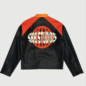 Get SBB Studios IT IS FINISHED Leather Racing Jacket