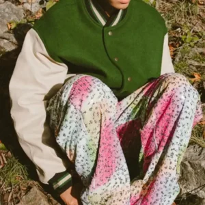 Get Stüssy x Denim Tears Fall 2026 Green Varsity Jacket