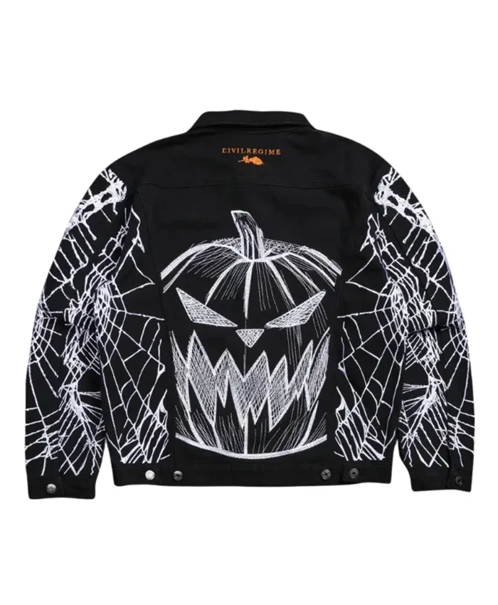 Get The Nightmare Before Christmas Pumpkin Fright Raw Denim Jacket