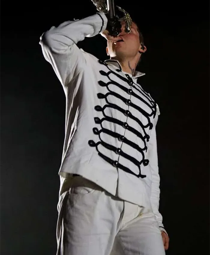 Get Yung Lean White Napoleon Military Jacket