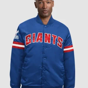 Giants x Starter Super Bowl XXI Satin Varsity Jacket