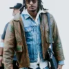 Grant Delpit Arrival Distressed Brown Leather Jacket
