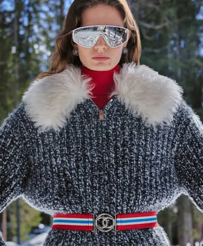 Grey Fur Detail Jacket