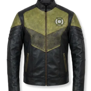 Hal Jordan Green Lantern Kyle Chandler Moto Biker Real Leather Jacket