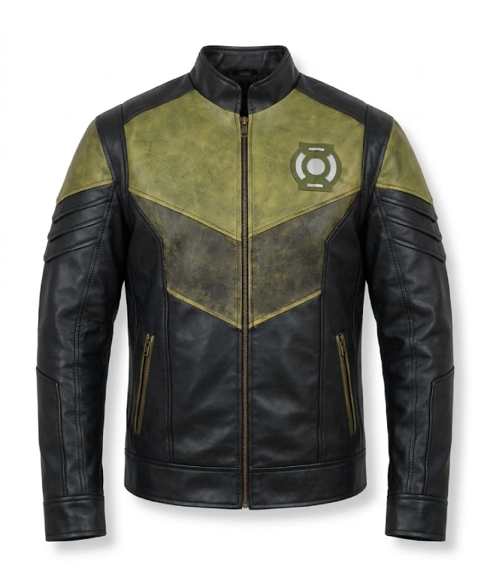 Hal Jordan Green Lantern Kyle Chandler Moto Biker Real Leather Jacket