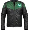 Hal Jordan Lantern Kyle Chandler Moto Biker Green Leather Jacket