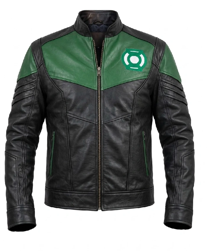 Hal Jordan Lantern Kyle Chandler Moto Biker Green Leather Jacket