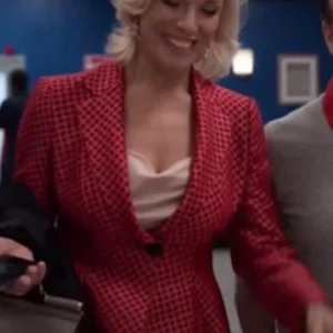Hannah Waddingham Red Printed Blazer