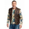 Heart of the Beast 2026 Brad Pitt Brown Leather Vest
