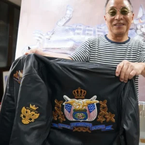 Jeff Hamilton Hajime Sorayama Black Leather Jacket