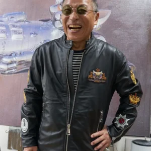 Jeff Hamilton Hajime Sorayama Black Leather Jacket For Sale