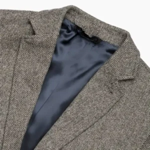 John Simons Grey Herringbone Merino Blazer