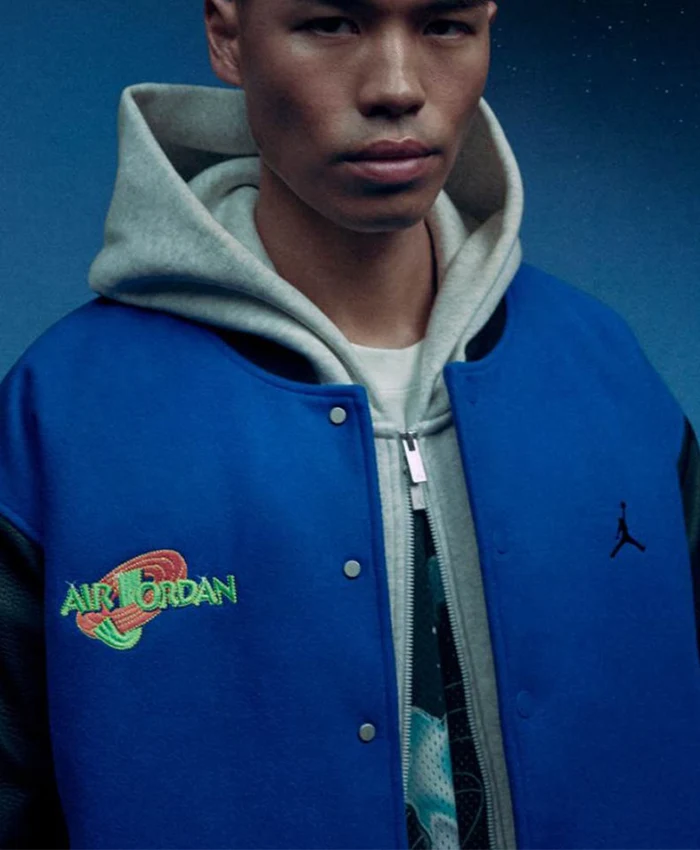 Jordan Brand Sport Dome Space Jam Blue Varsity Jacket