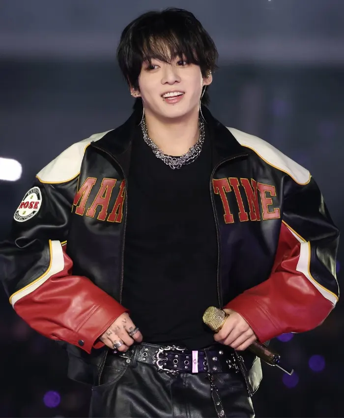 JungKook Arirang World Tour Santiago Martine Leather Jacket
