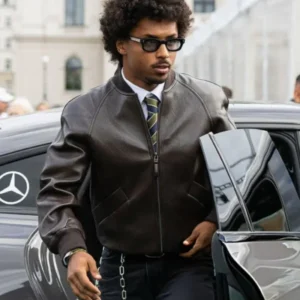 Karim Adeyemi Leather Bomber Jacket