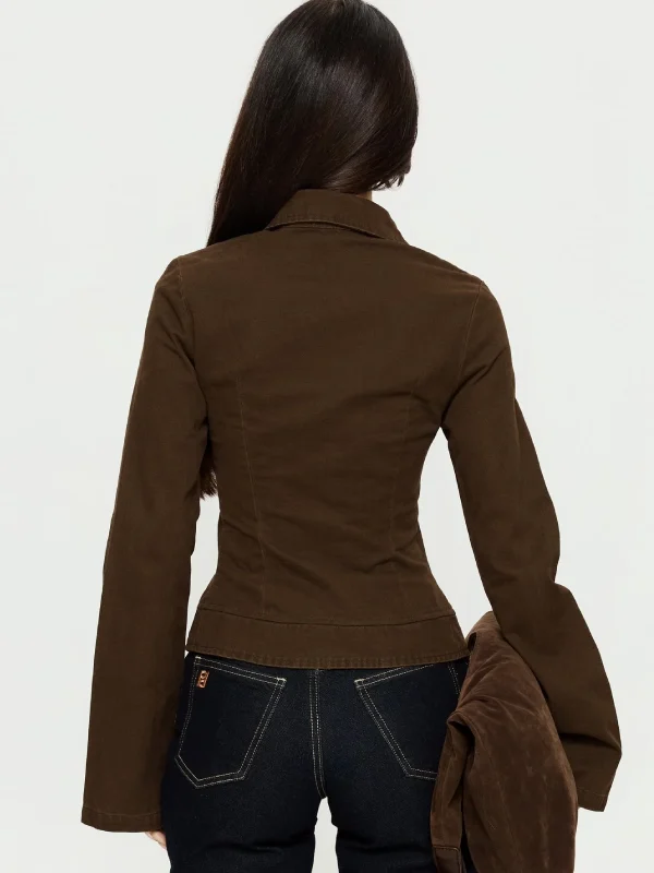 Kelehan Stonewashed Brown Jacket
