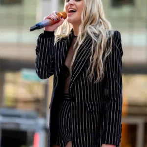 Kelsea Ballerini Black Pinstripe Blazer For Sale4