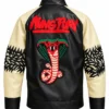 Kung Fury Cobra Logo Leather Jacket