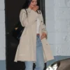 Kylie Jenner Celeb Hotspot Sushi Park Beige Coat