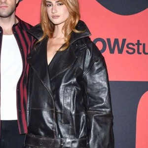 LFW Grace Van Patten Leather Jacket