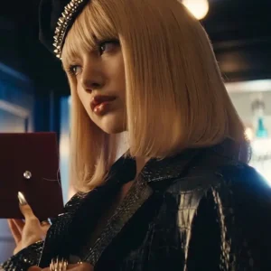 LISA Black Leather Coat