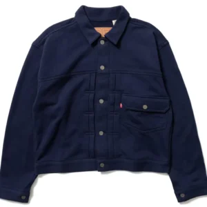 Levi’s × LOOPWHEELER × BEAMS Fleece Navy Jacket