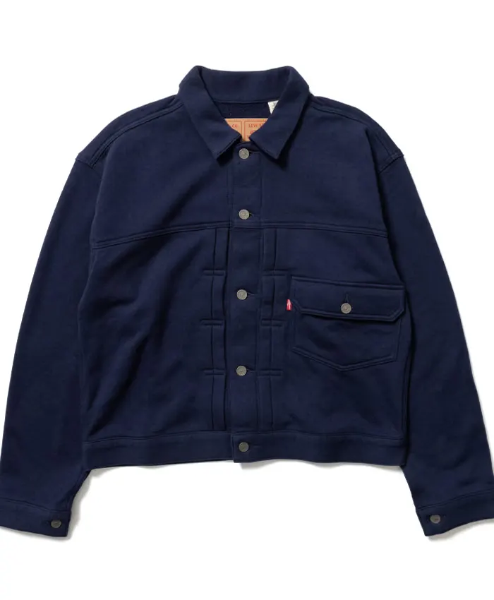 Levi’s × LOOPWHEELER × BEAMS Fleece Navy Jacket