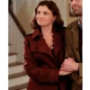 Line of Fire S01 Megan Ferguson Maroon Belted Coat