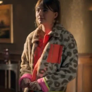 Locke &amp Key S02 Emilia Jones Leopard Print Jacket