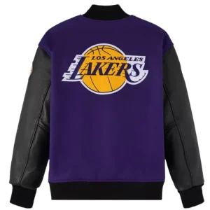 Los Angeles Lakers x OVO Raglan Full-Snap Varsity Jacket