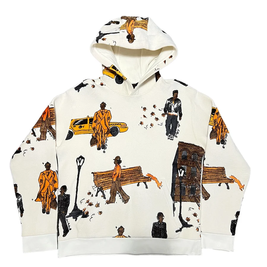 Louis Vuitton Virgil Abloh Walkers White Printed Hoodie