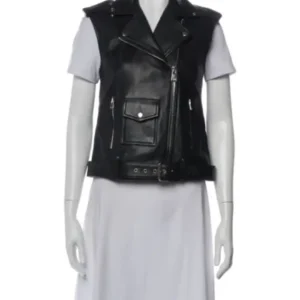 Marilyn Hucek Black Leather Vest