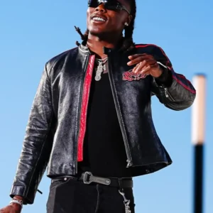 Max Hairston Buffalo Bills Arrival Black Leather Jacket