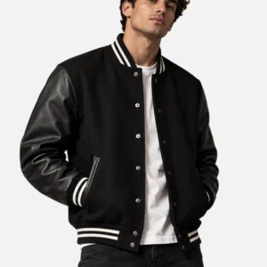 Men’s Black Varsity Jacket