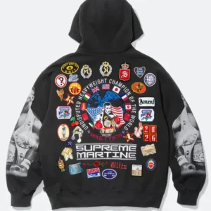 Mike Tyson Supreme Martine Black Zip-Up Hoodie