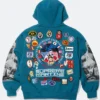 Mike Tyson Supreme Martine Teal Zip-Up Hoodie