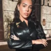 Milan Fashion Week Georgina RodrÃguez Leather Jacket