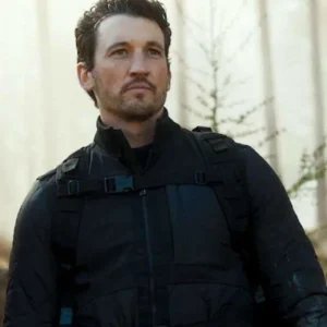 Miles Teller The Gorge Black Quilted Parachute Jacket