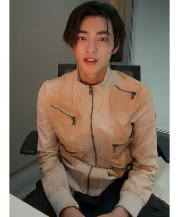 Modern Beige Leather Outerwear