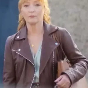 Moonflower Murders Susan Ryeland Brown Leather Jacket