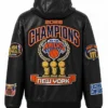 NY Knicks Championship 2026 Zip-Up Leather Hoodie
