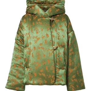 NYC 2026 Jennifer Lawrence Floral Green Jacket