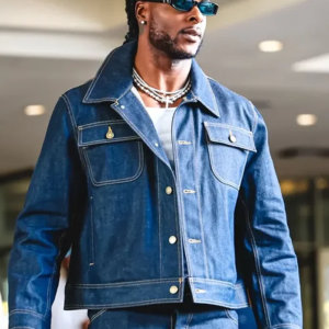 Navy Blue Fur Statement Coat